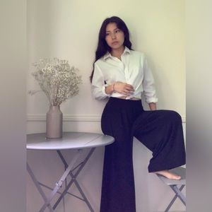 Super flowy wide leg black pants